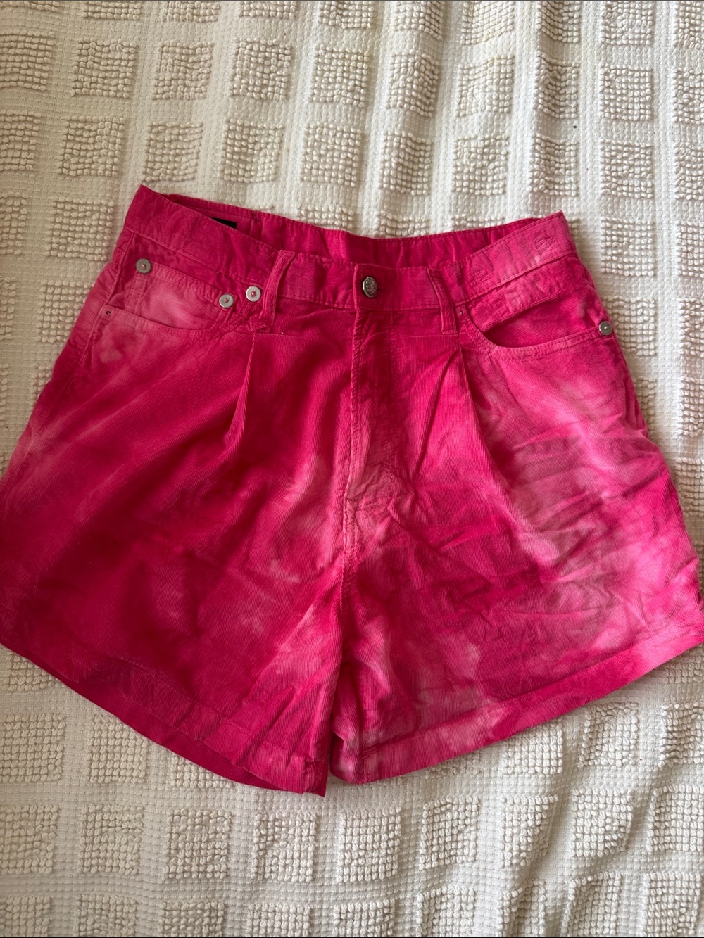 R13 High-Waist Fuchsia Pink Shorts